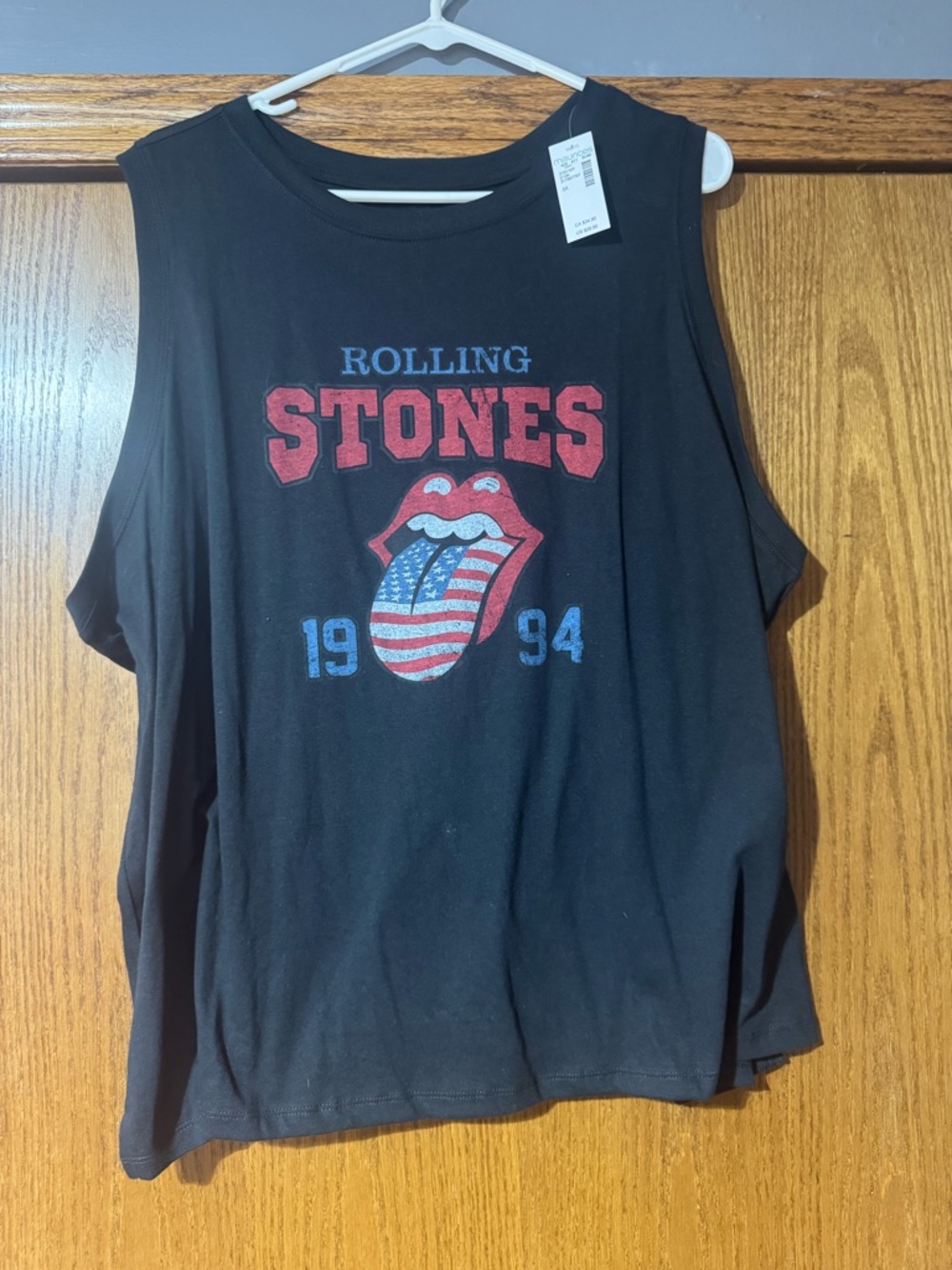 Maurices Black Rolling Stones Logo Tee